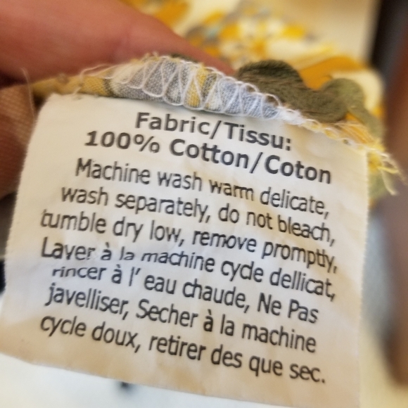 Simply Envogue Cotton Floral Ruffle Neck Tie Back Pocketed Apron - Picture 8 of 8